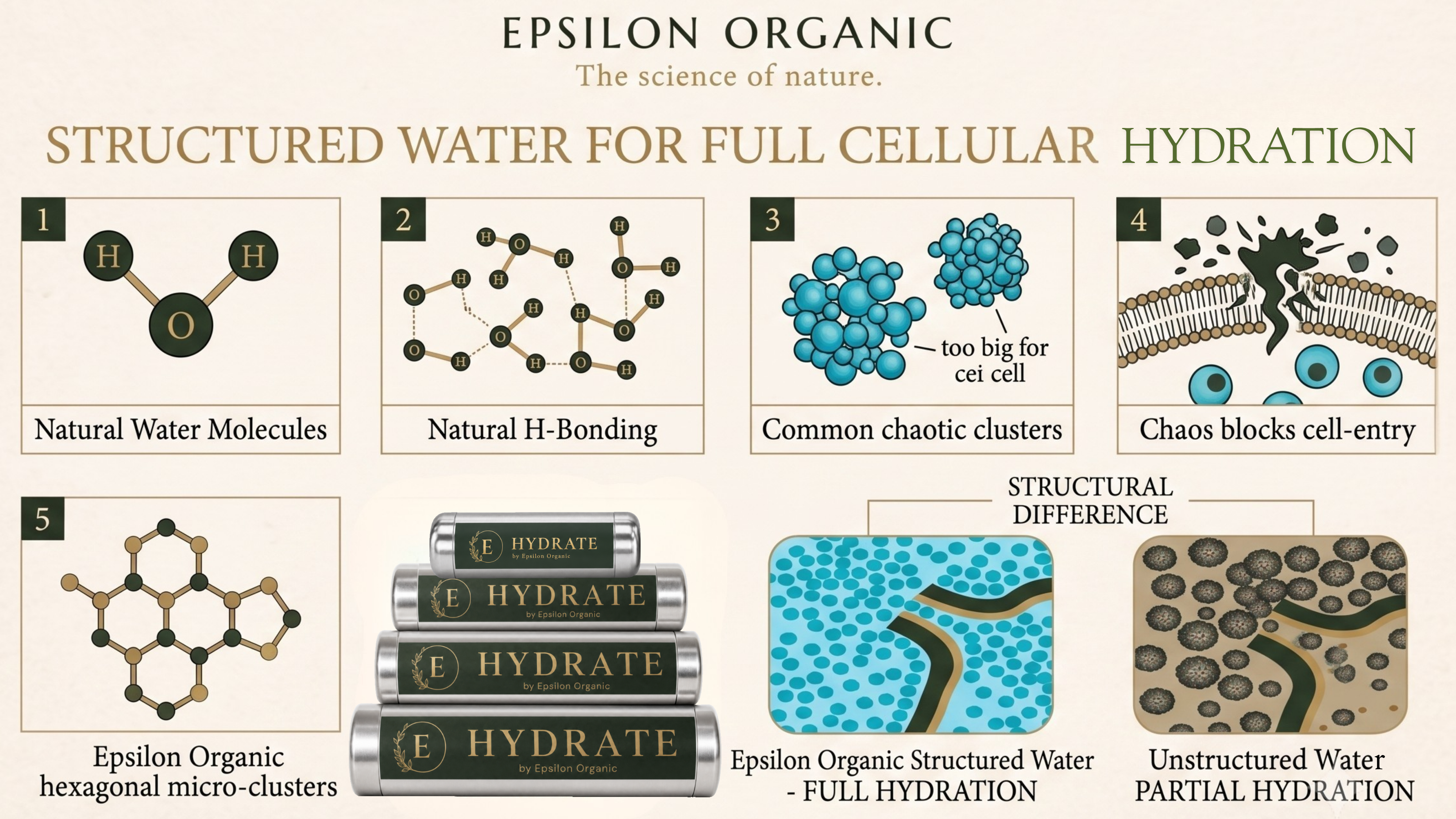 The science of water behind Epsilon Organic